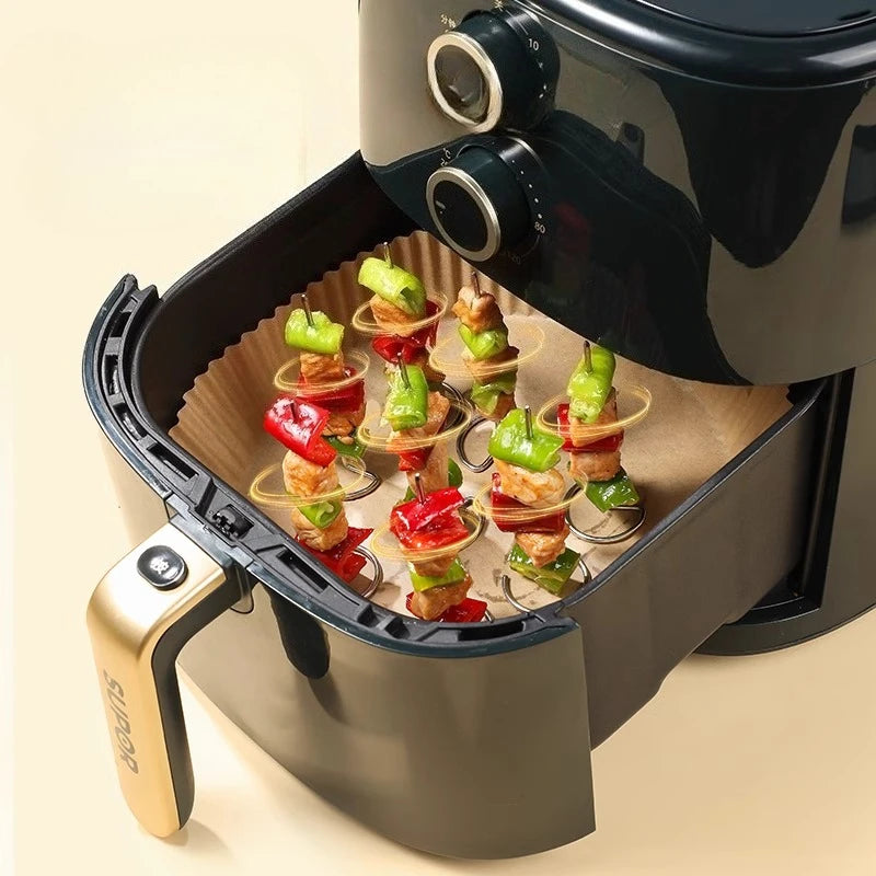 10/5pcs Multifunctional 304 Stainless Steel Barbecue Skewers Air Fryer Oven Vertical Baking Needle Reusable Food Grade Material Oasis Select