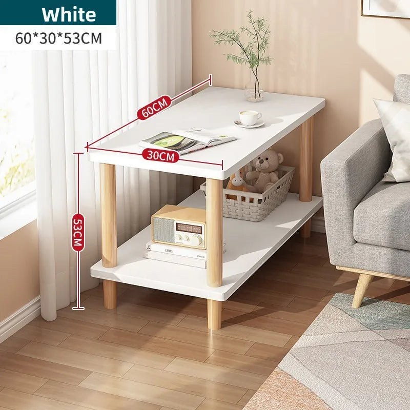 Multi-functional Household GoodsBedside Table Small Apartment Small Bedside Storage Cabinet Nordic Sofa Side Cabinet Small Table Oasis Select White 60 30 53cm