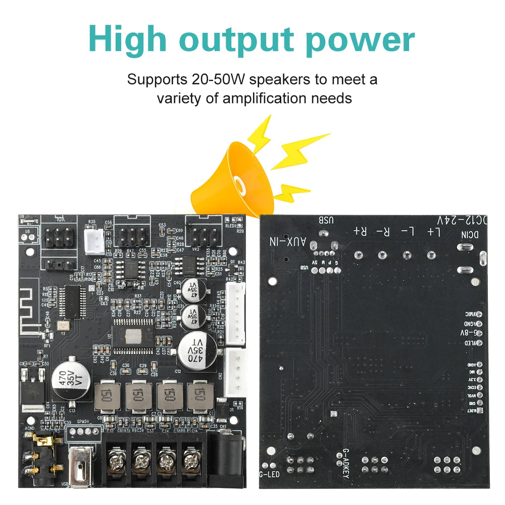 502T Microphone Audio Integrated Machine 2.0 Channel Bluetooth Amplifier Board 50W*2 TPA3116D2 Dual Channel Amplifier Board Oasis Select