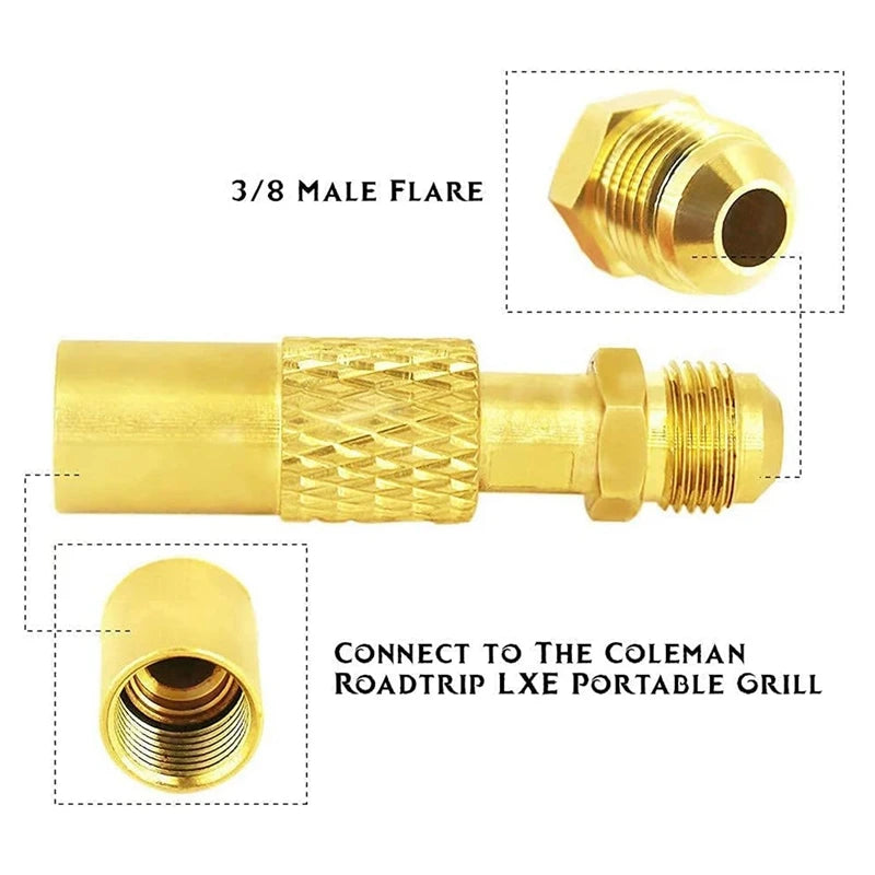 5Ft Propane Adapter Hose And Regulator Replacement Kit For Coleman Roadtrip Grills,QCC1 Low-Pressure Propane Adapter Oasis Select