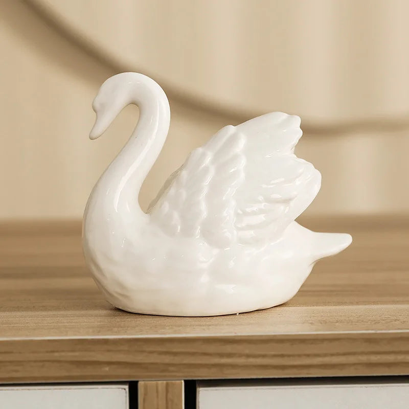 1pcs Black and White Swan Ornament Light Luxury Opening Housewarming Gift Home Decoration Nordic Gift Oasis Select