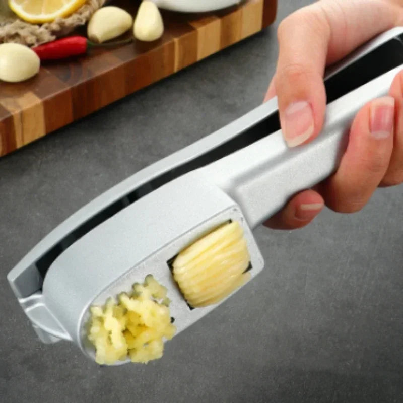 2 In 1 Multifunctional Garlic Press Garlic Slicer Zinc Alloy Manual Kitchen Gadget and Accessories Gadgets for Home Oasis Select