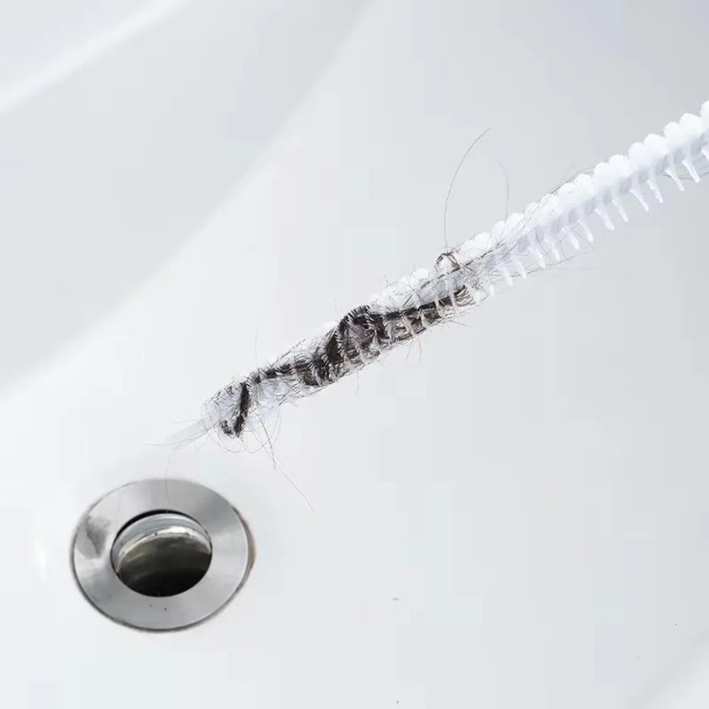 Household Cleaning Nylon Sewer Cleaning Brush Flexible Metal Sewer Pipeline Cleaning Tools Extended Kitchen Sink Brush Oasis Select