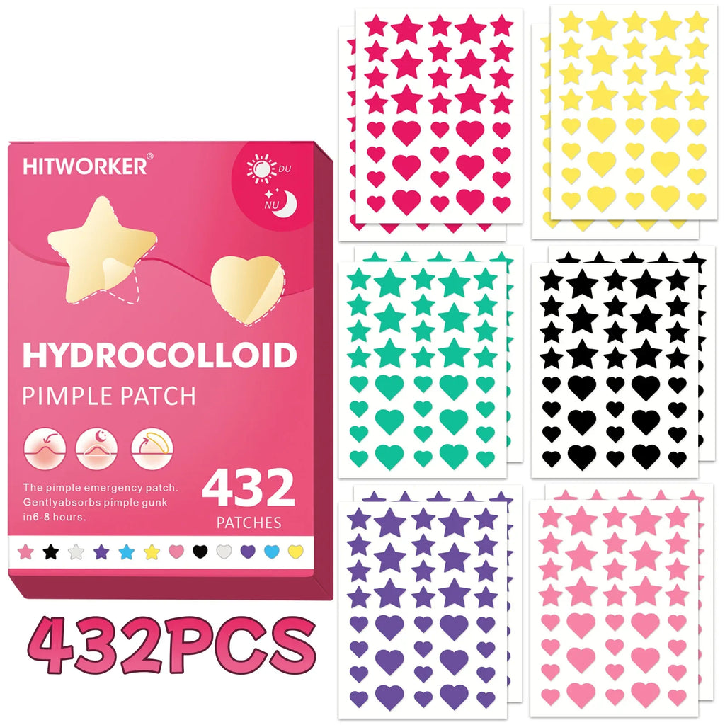 432 pieces/box of acne patches - non-alcoholic, used to absorb acne secretions, mild and non irritating, essential for acne care Oasis Select 432pcs