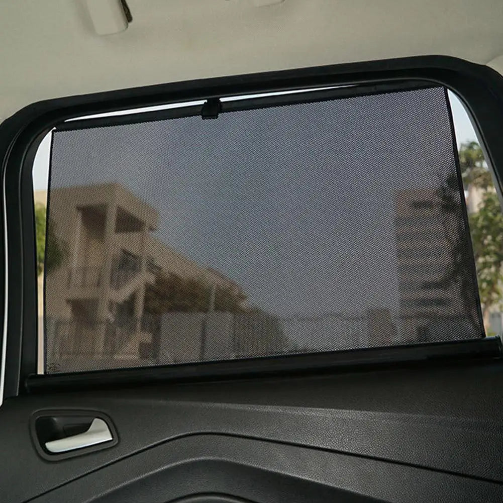 Retractable Car Window Sunshade Roller Blind – UV & Heat