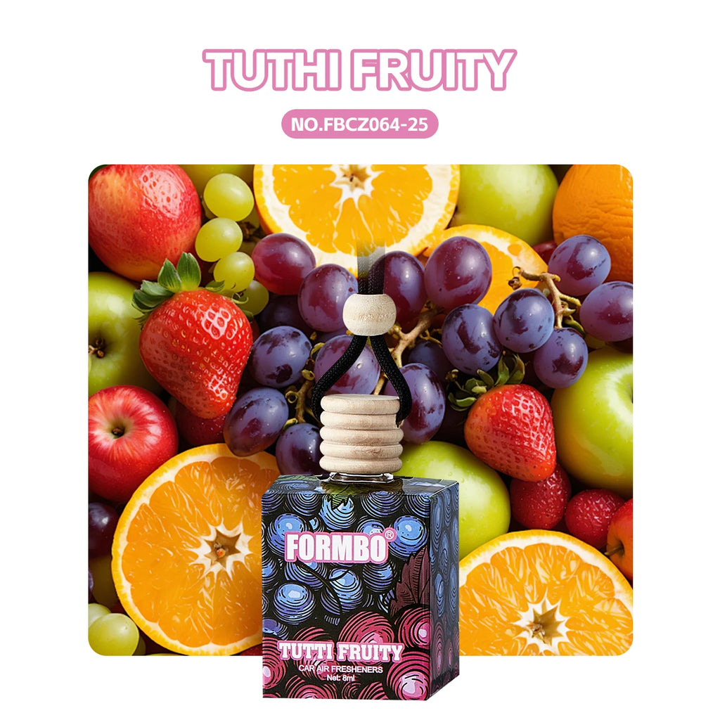 FORMBO Fruit Car Air Freshener Pendant | 4 Scents, 8ml Car Air Freshener Oasis Select 064 TUTHI FRUITY