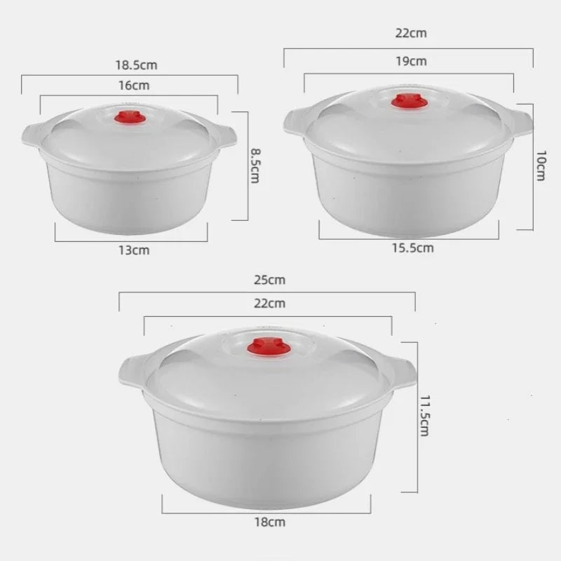 Microwavable Heating Bowl Plastic Food Grade BPA Free Cookware Kitchen Supplies Suitable for Boys and Girls Dishwasher Safe Oasis Select