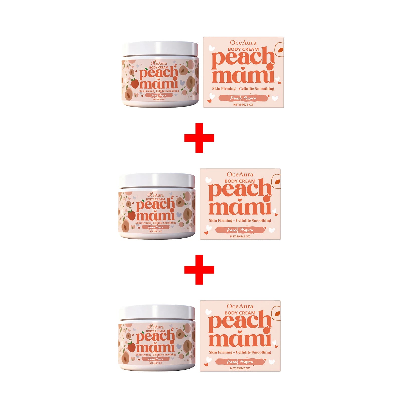Peach Body Creams for Glowing Skin Nourishing Moisturizing Tightening Lifting Skin Smoothing Wrinkle Brightening Body Lotion Oasis Select 3pcs