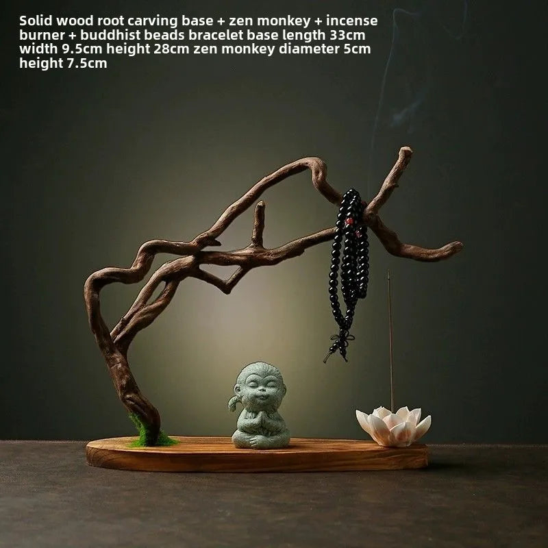 Natural Solid Wood Root Carving Decoration Creative Home Living Room Decoration Crafts Weathered Wood Root Zen Decoration Oasis Select B