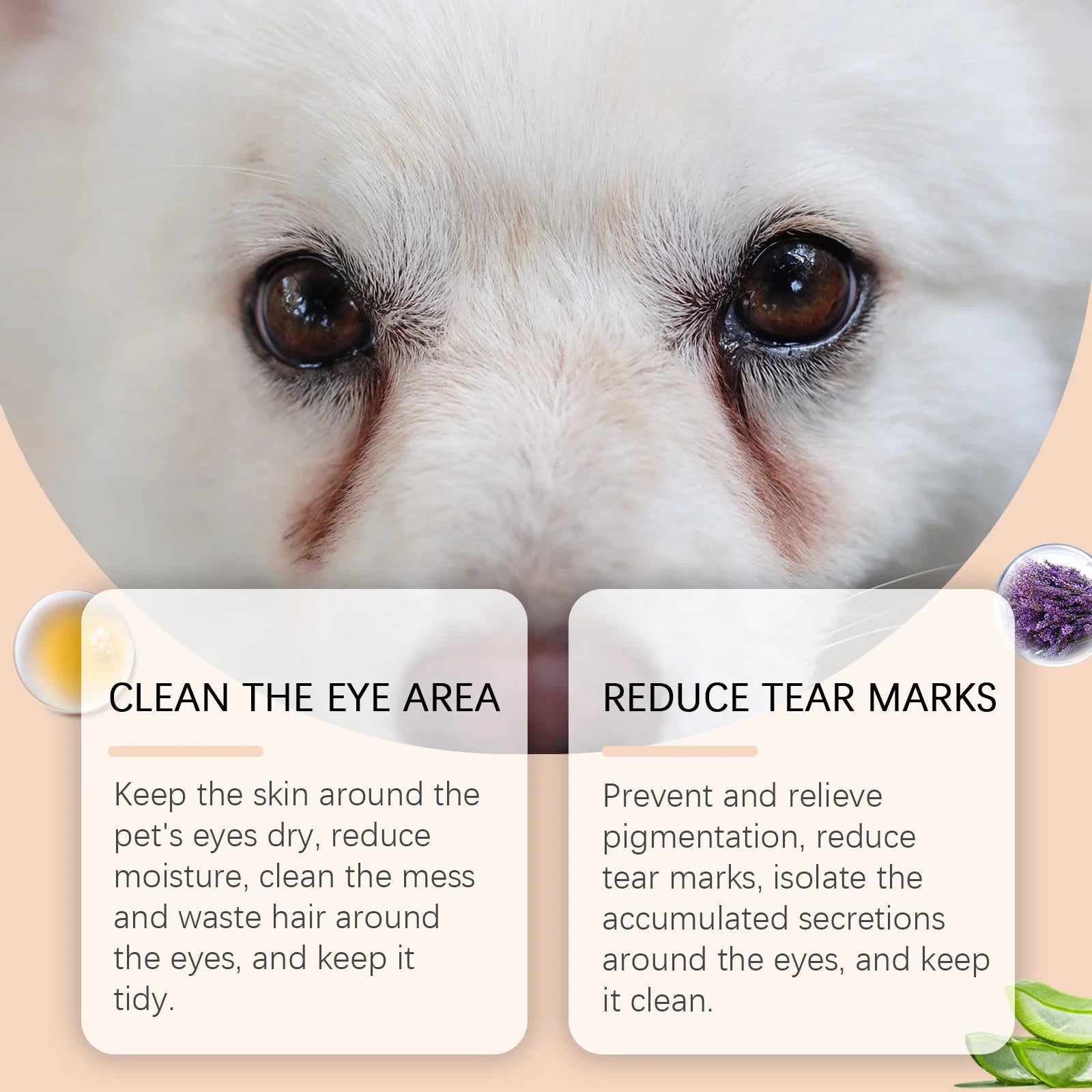 Yegbong Pet Tear Stain Cleaning Cream Gentle Non Irritating Reduces Eye Marks Prevents Pigmentation For Dogs Cats Care Cream Oasis Select