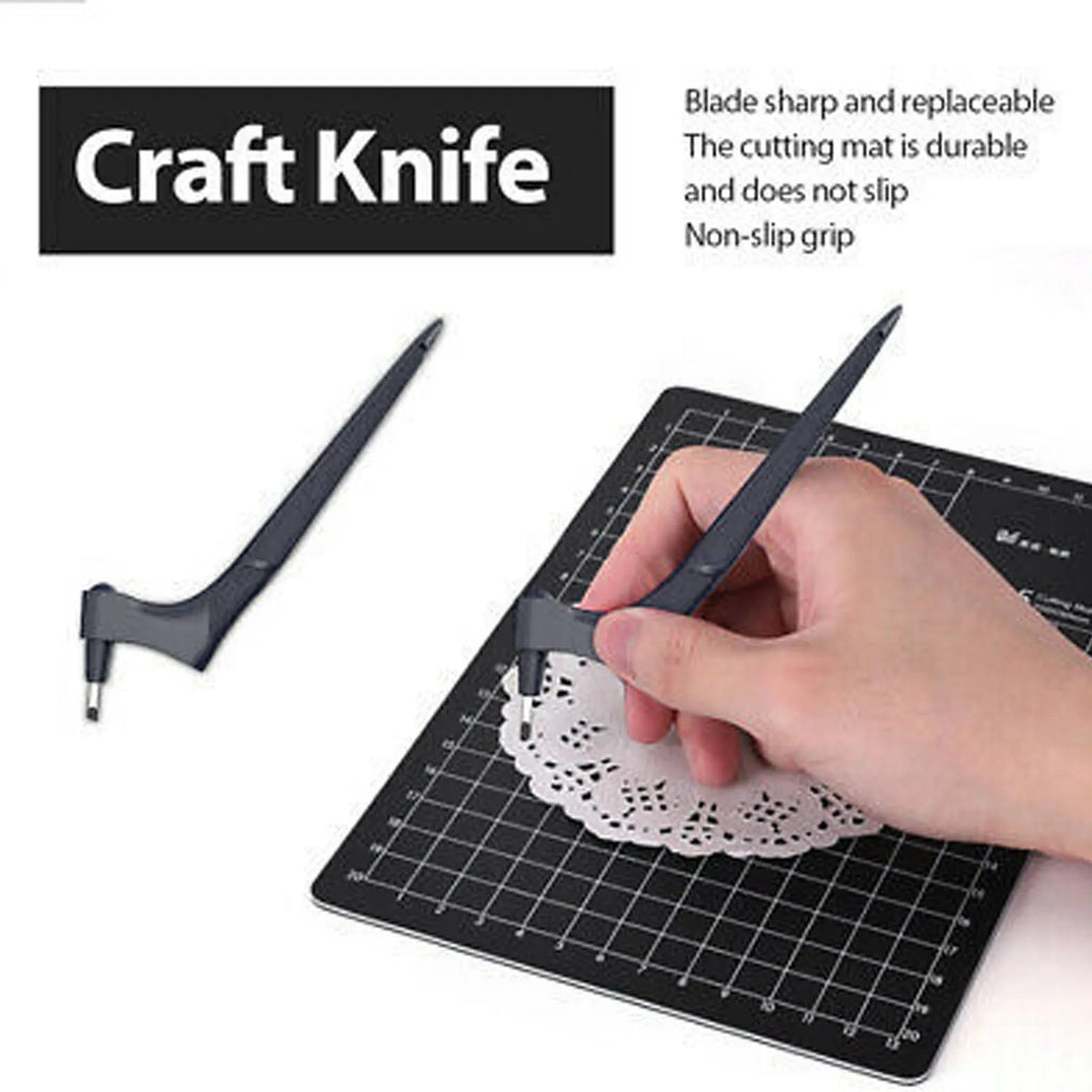 Adjustable Drawing Tool Drawing Maker Tool Adjustable Rotatable Round Template Ruler Black with Carving Knife Oasis Select