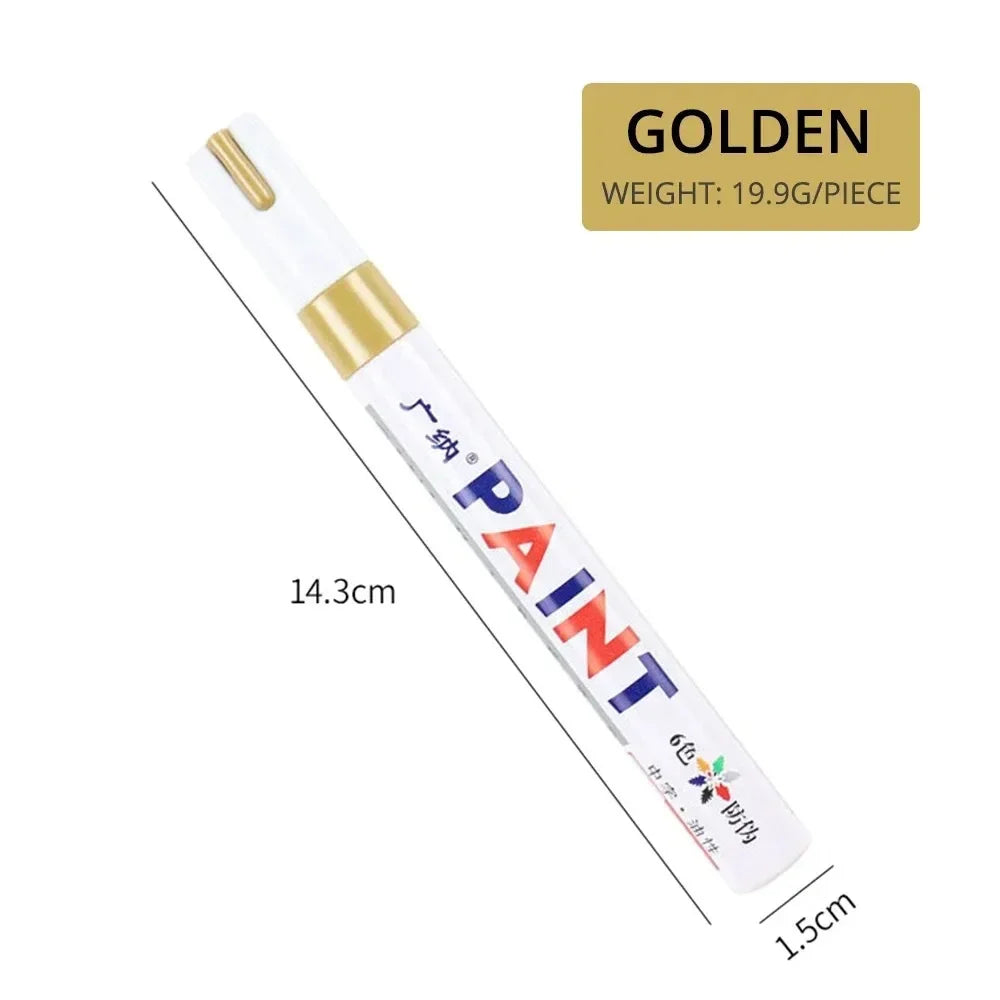 1 Car Paint Pen Waterproof Wheel Tire Oily Painting Mark Auto Rubber