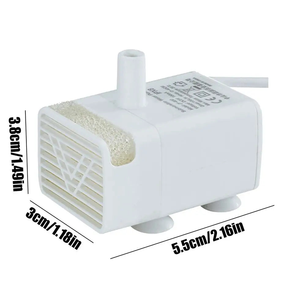 Cat Fountain Pump Cat Water Fountain Pump Replacement Quiet Feeding Supplies for Drinking Dispenser Travel Indoor Home Apartment Oasis Select White