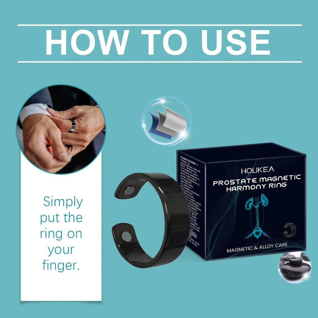 HOUKEA Prostate Care Ring – Magnetic Therapy for Men's Health Magnetic Therapy Ring Oasis Select