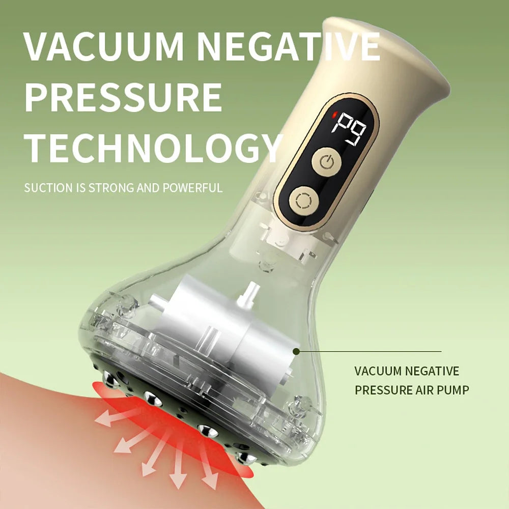 Hailicare Electric Cupping Massager – 9-Level Gua Sha Hot Compress