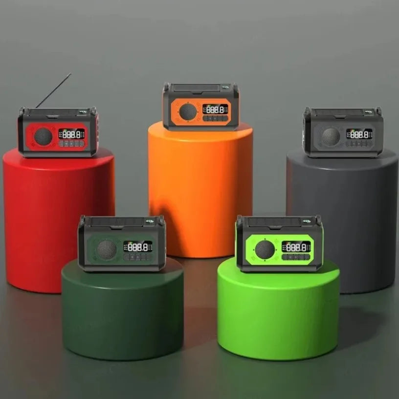 Portable 12000mAh Emergency Radio AM/FM/NOAA Weather Radio Solar Hand Crank Radio Flashlight SOS Alarm Power Bank Reading Lamp Oasis Select