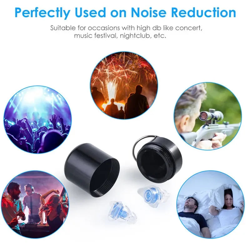 1 Pair Soft Silicone Noise Cancelling Earplugs Anti Noise Earplug For Concerts Sleeping Bar DJ Motor Sports Reusable Ear plugs Oasis Select