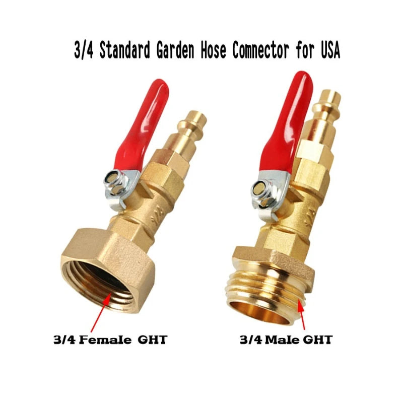 Brass Male Head Quick Aging 3/4 Inch Male Thread Suitable for RV1/4 Inch Quick Connector Explosion-proof Joint Oasis Select