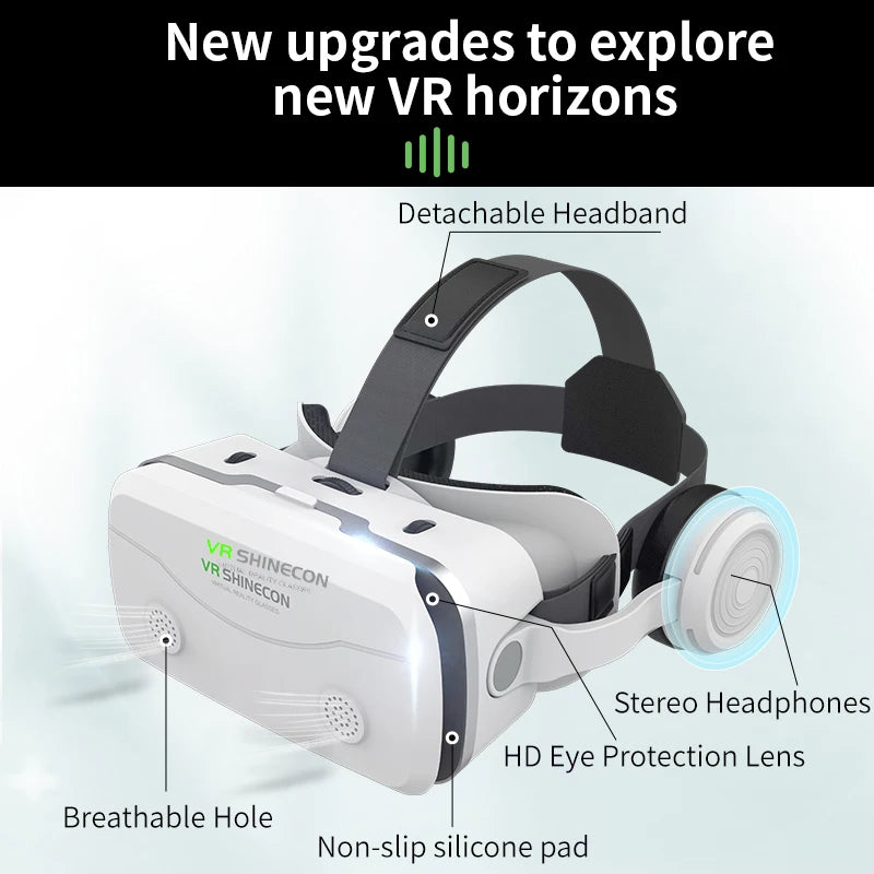 AyeBeau VR Headset 3D Glasses for Smartphones | Shinecon G15E