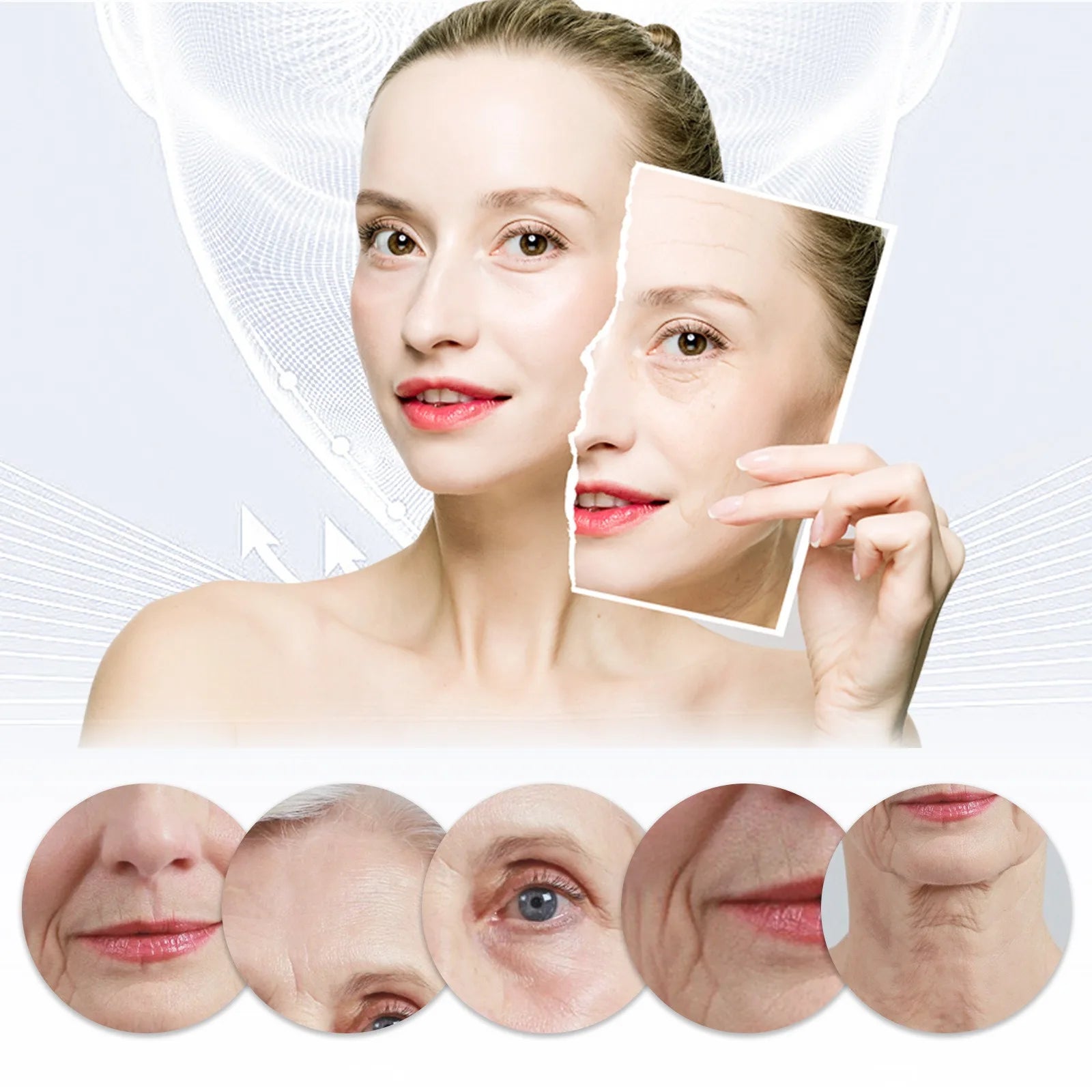 Collagen Hyaluronic Acid Eye Patch Anti Aging and Wrinkle Female Collagen Pad Under Eye Mask 5 Pairs of Wrinkles Dark Circles Oasis Select