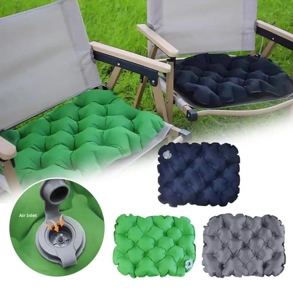 Portable Inflatable Seat Cushion Outdoor Camping Air Cushion Lightweight Travel Moisture Waterproof Anti Pressure Ulcer Air Mat Oasis Select