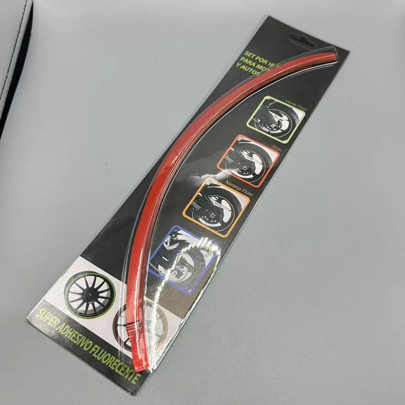 Motorcycle wheel hub sticker, off-road rider car, steel rim color strip sticker, wear-resistant and waterproof universal version Oasis Select F