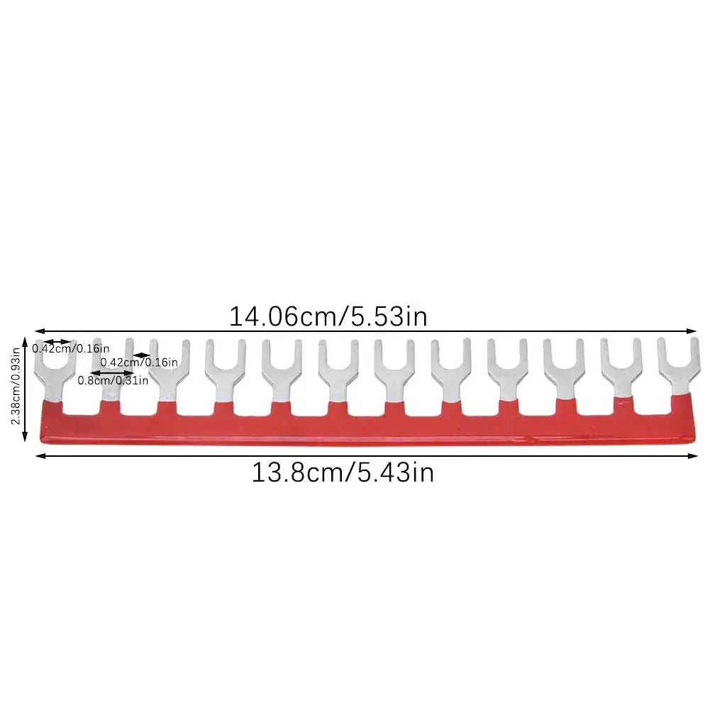 10pcs 12-Position Shorting Jumper Bars | 8.75mm Pitch Terminal