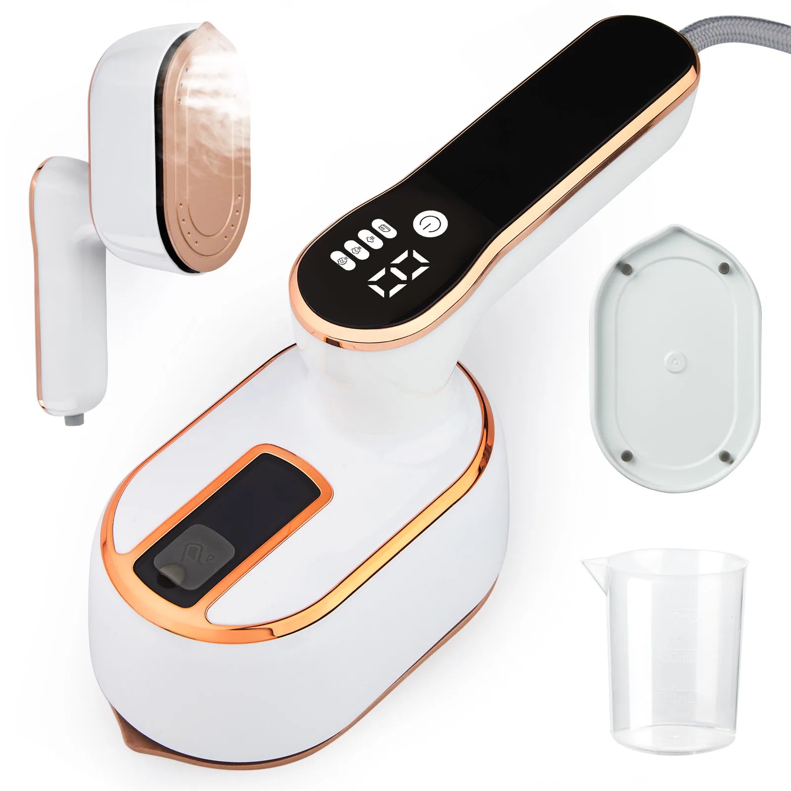URGGU Handheld Steam Iron LCD & Steam Brush | Portable Mini Iron