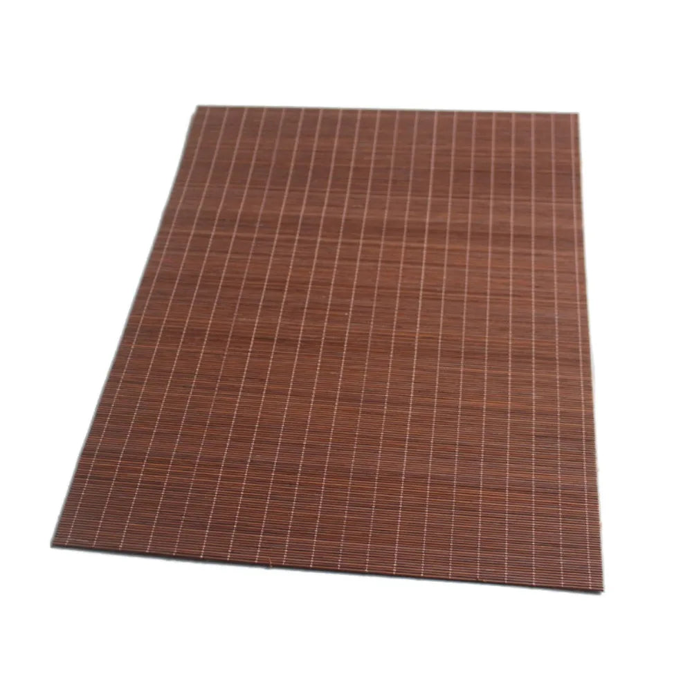 Multicolor Bamboo Tea Mat Heat Insulation Anti Scalding Hand-woven Tea Mat Multi-shape Zen Tea Mat Tea Ceremony Supplies Oasis Select rectangle-coffee