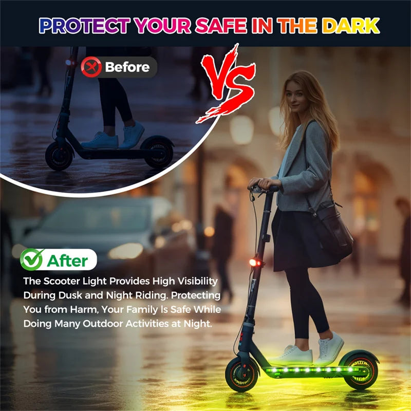 LED Strip Light for Scooter, Skateboard & Bike | Night Ride