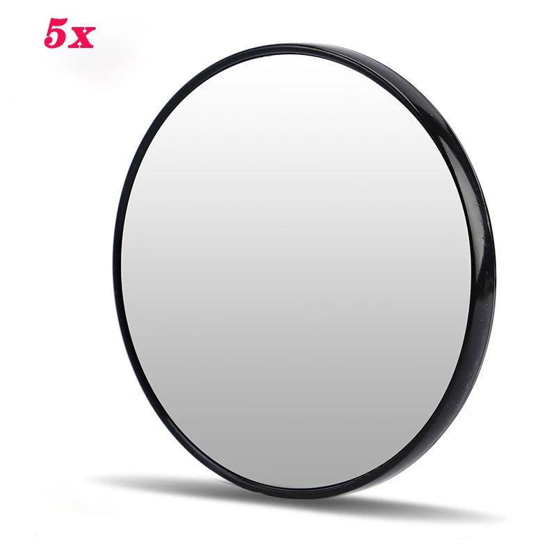 5/10/15X Magnifying Makeup Mirror Cosmetic Beauty Shaving Blackhead Magnifying Mirror for Bathroom Portable Makeup Round Mirror Oasis Select Black-5X