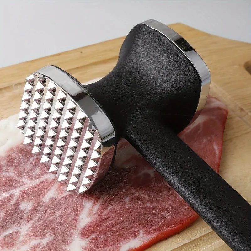 Heavy Duty Kitchen Meat Tenderizer Hammer, Stainless Steel Head with Rubber Grip-for Effortless Pounding&Tenderizing,Mallet Tool Oasis Select