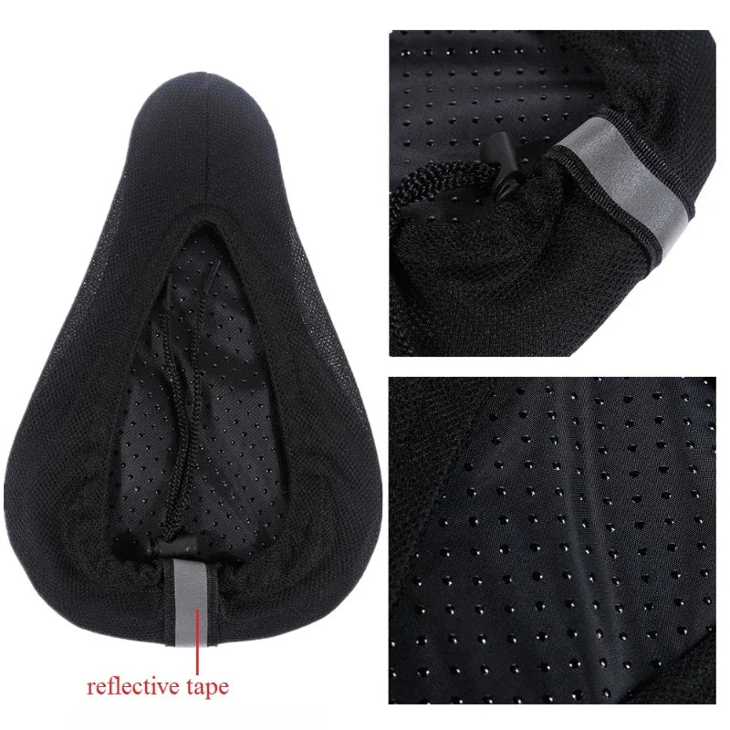 3D Bike Saddle Cover, Breathable Comfort Foam Seat Cushion for Cycling, Super Soft Bicycle Seat Pad for Men Women Bicycle Seat Oasis Select