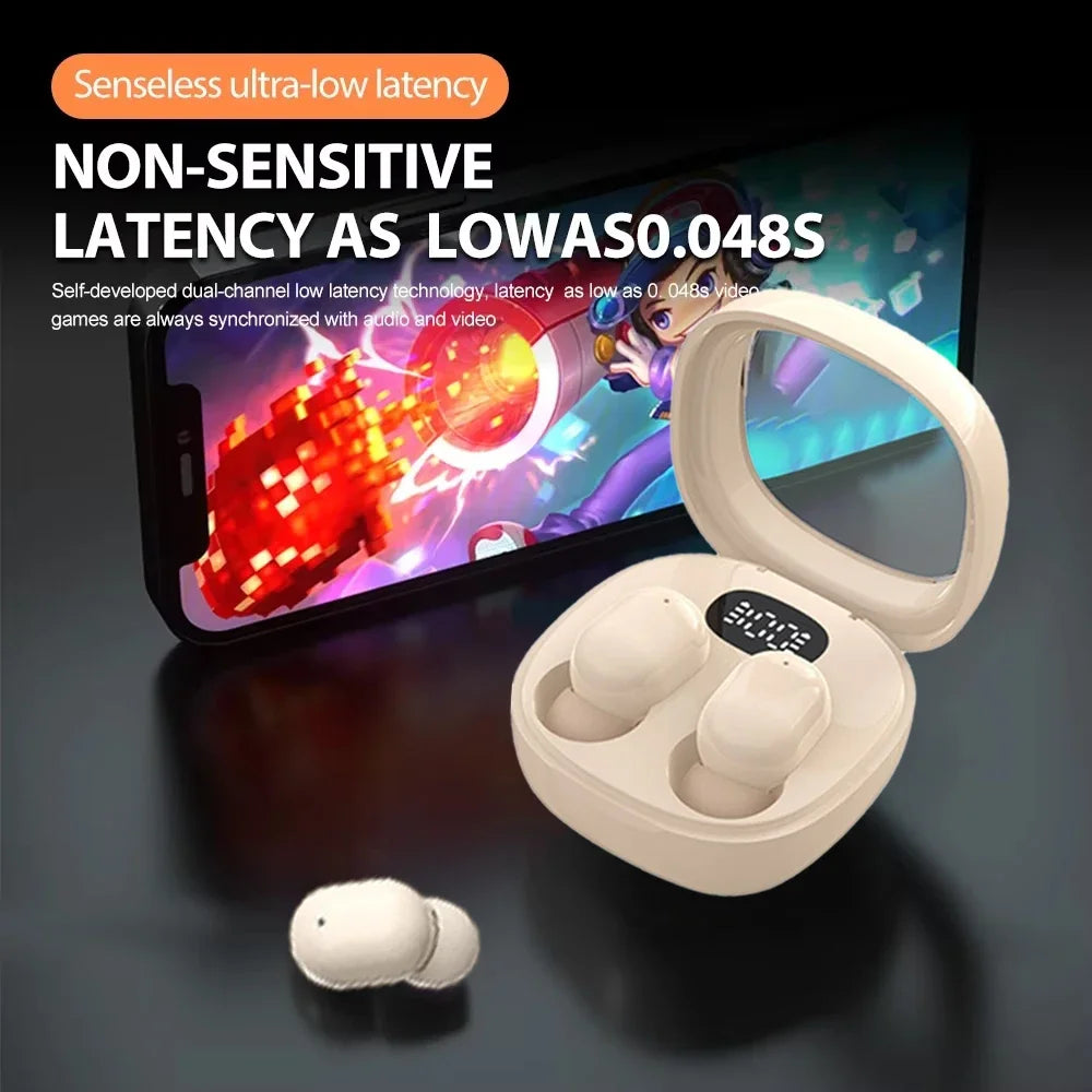 VIKEFON Bluetooth 5.3 Earphones Mini Headphones TWS Wireless Earbuds HIFI Stereo Noise Reduction Heasets with Microphones Oasis Select