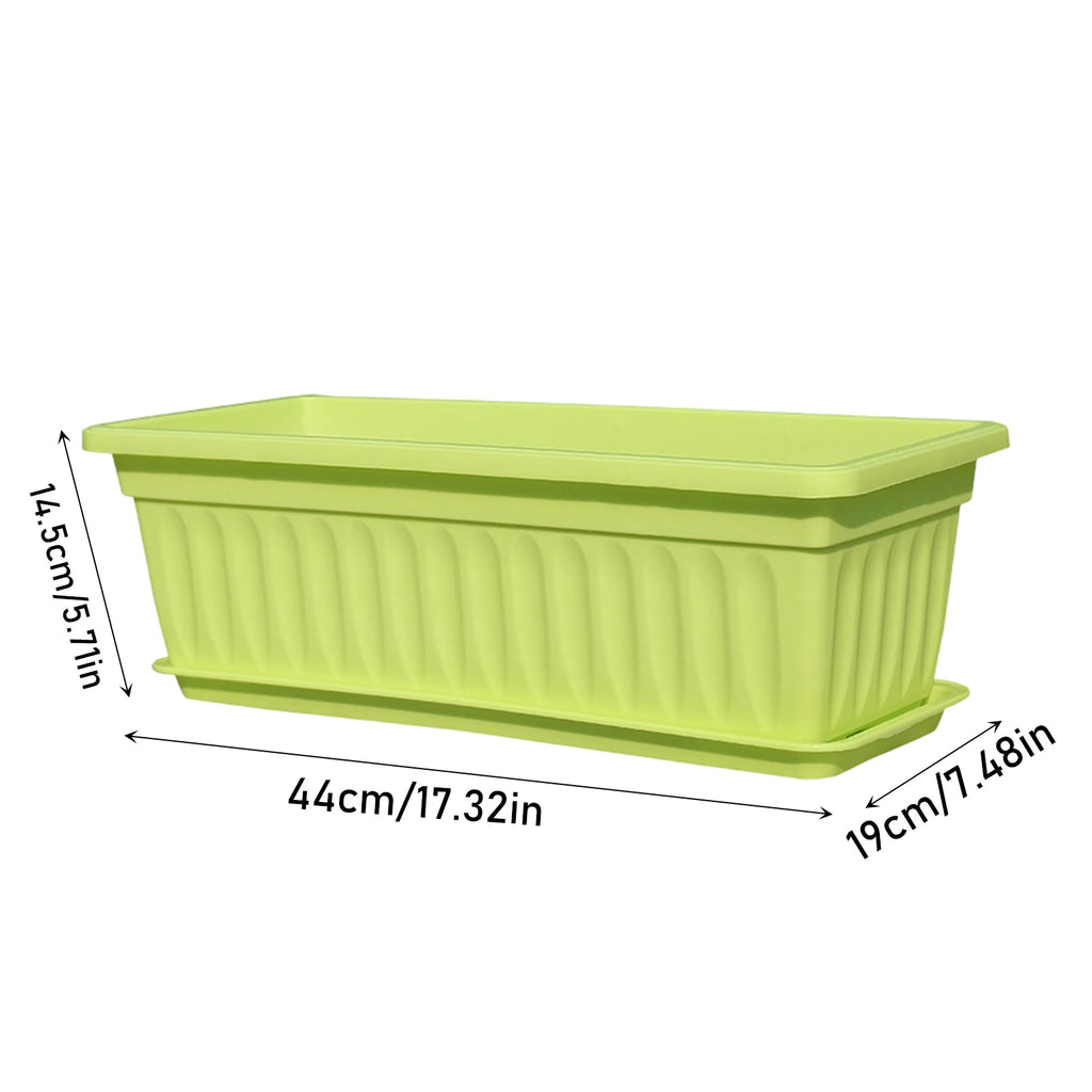 Plastic Vegetable Planters Rectangular Flowerpots For Balcony Indoor Gardening Breathable Plants Pots Garden Tools Oasis Select