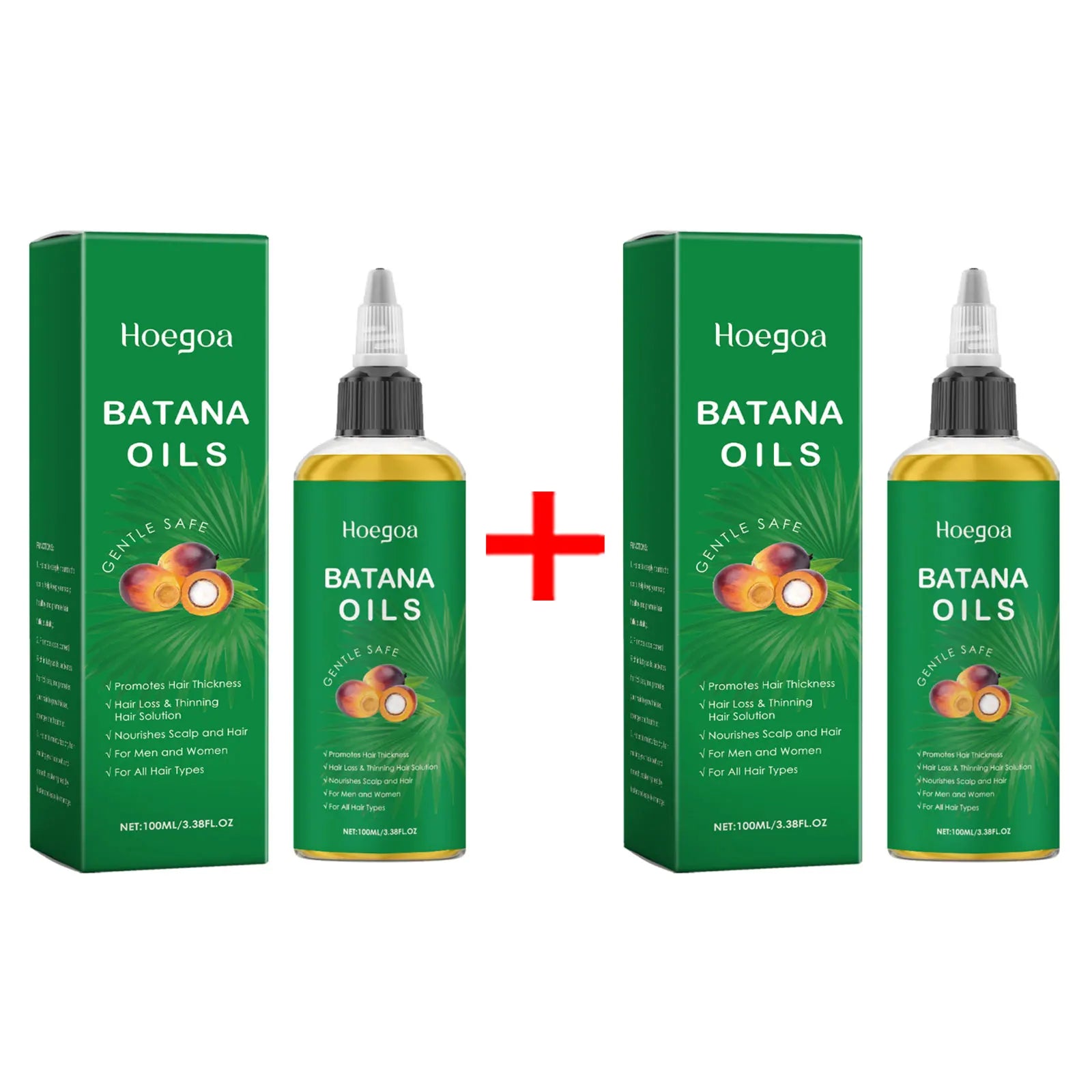 Batana Hair Strengthening Oil Deep Nourishing Smooth Repair Frizzy Damage Hair Anti Break Loss Promote Growth For All Hair Types Oasis Select 2pcs