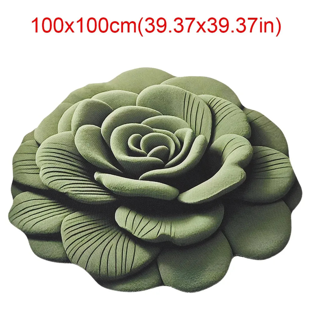 Peony Flower Shaped Non-Slip Floor Mat | Soft Absorbent Rug
