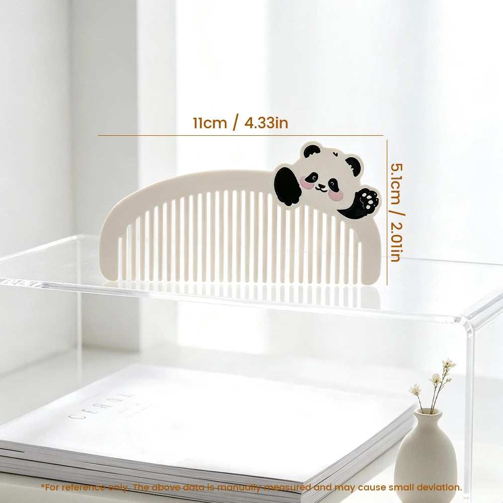 Cute Panda Wide Tooth Pocket Comb – Portable Travel Comb Pocket Hair Comb Oasis Select