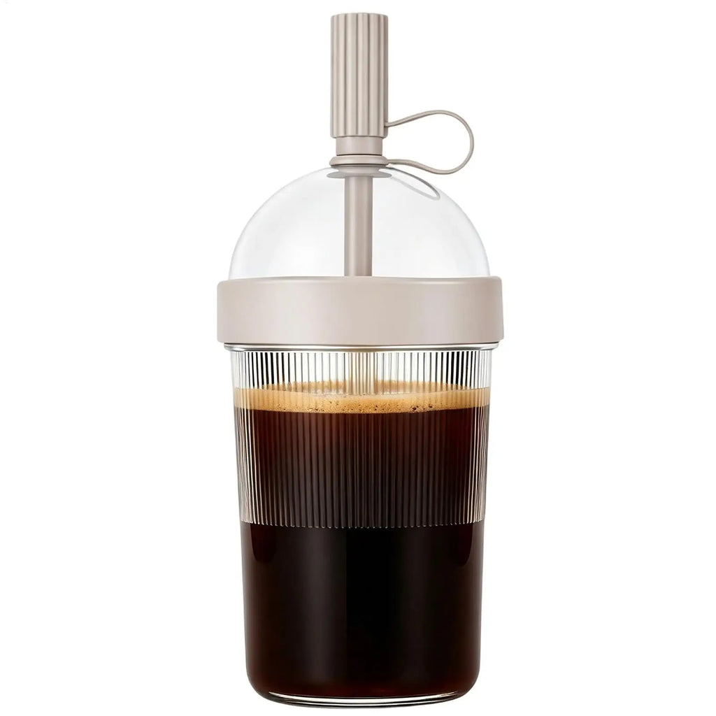 Reusable Coffee Cups with Lids 17oz Tumbler with Straw Tea Mug with Straw for Women Men Travelers Students Home Office Gym Oasis Select