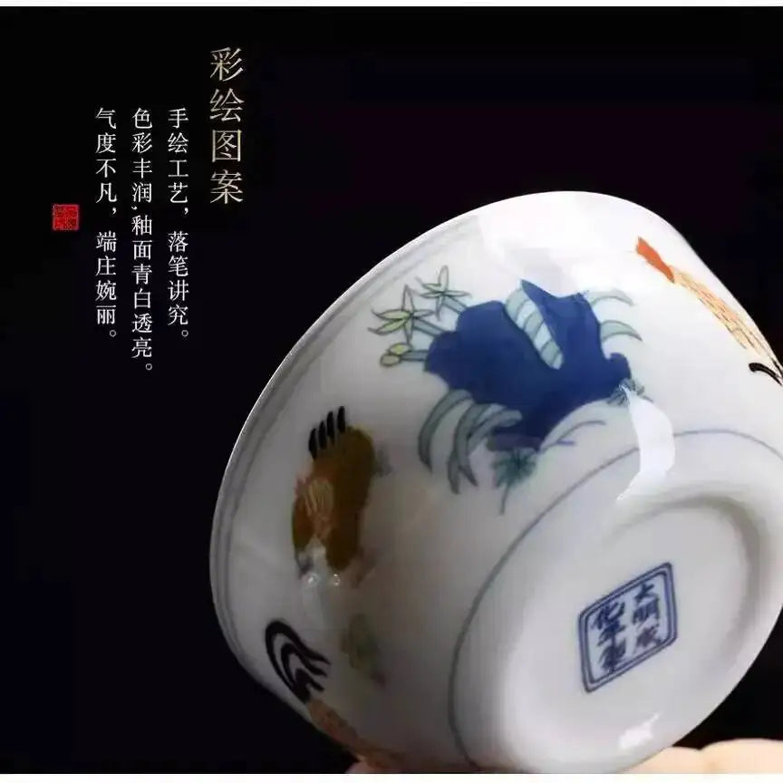Ceramic Cup Antique Bone China Chicken Cup Tea Wine Water Ware Drinkwear Supplies Oasis Select