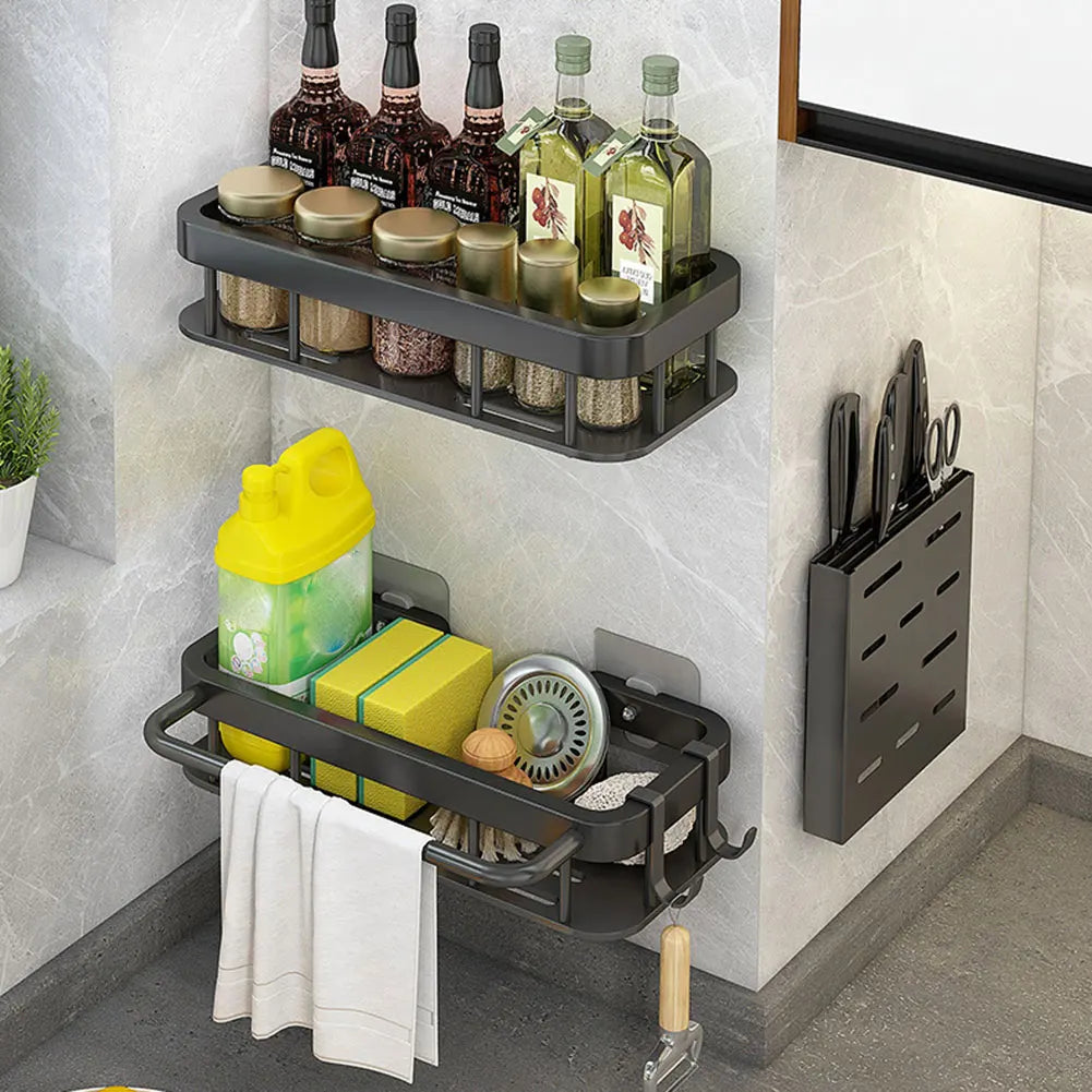 No-Drill Stainless Steel Kitchen Sink Organizer & Drainer Rack