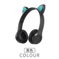 P47M Wireless Bluetooth Headset Gamer Cat LED Light Waterproof Noise Cancelling Earbuds Wireless Headphones Bluetooth Earphones Oasis Select Black