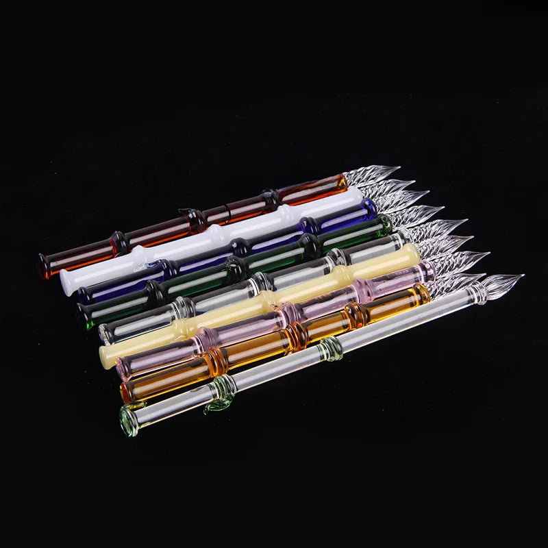 Bamboo Glass Dip Pen Art Color Ink Dip Glass Pen Signature Pen Oasis Select