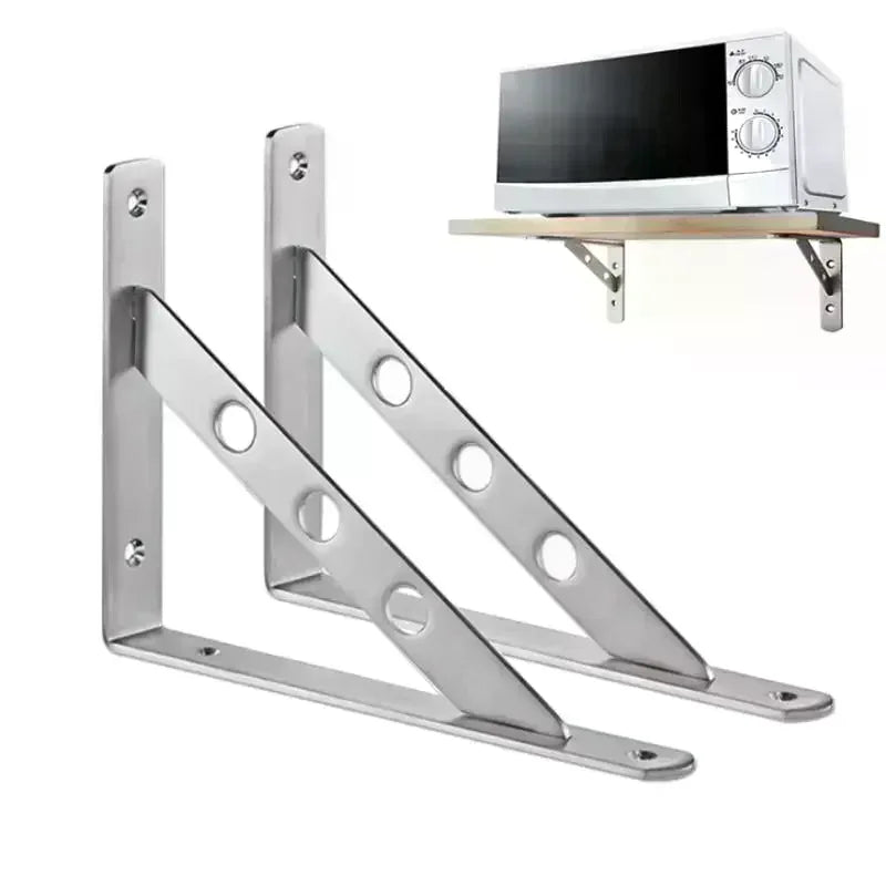 2-Pack Heavy-Duty Stainless Steel L-Shape Wall Angle Brackets
