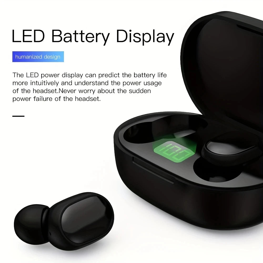TWS Wireless Bluetooth Headset Bluetooth Earphones Wireless Bluetooth Headset Sport Headphones LED Earbuds with Mic Oasis Select