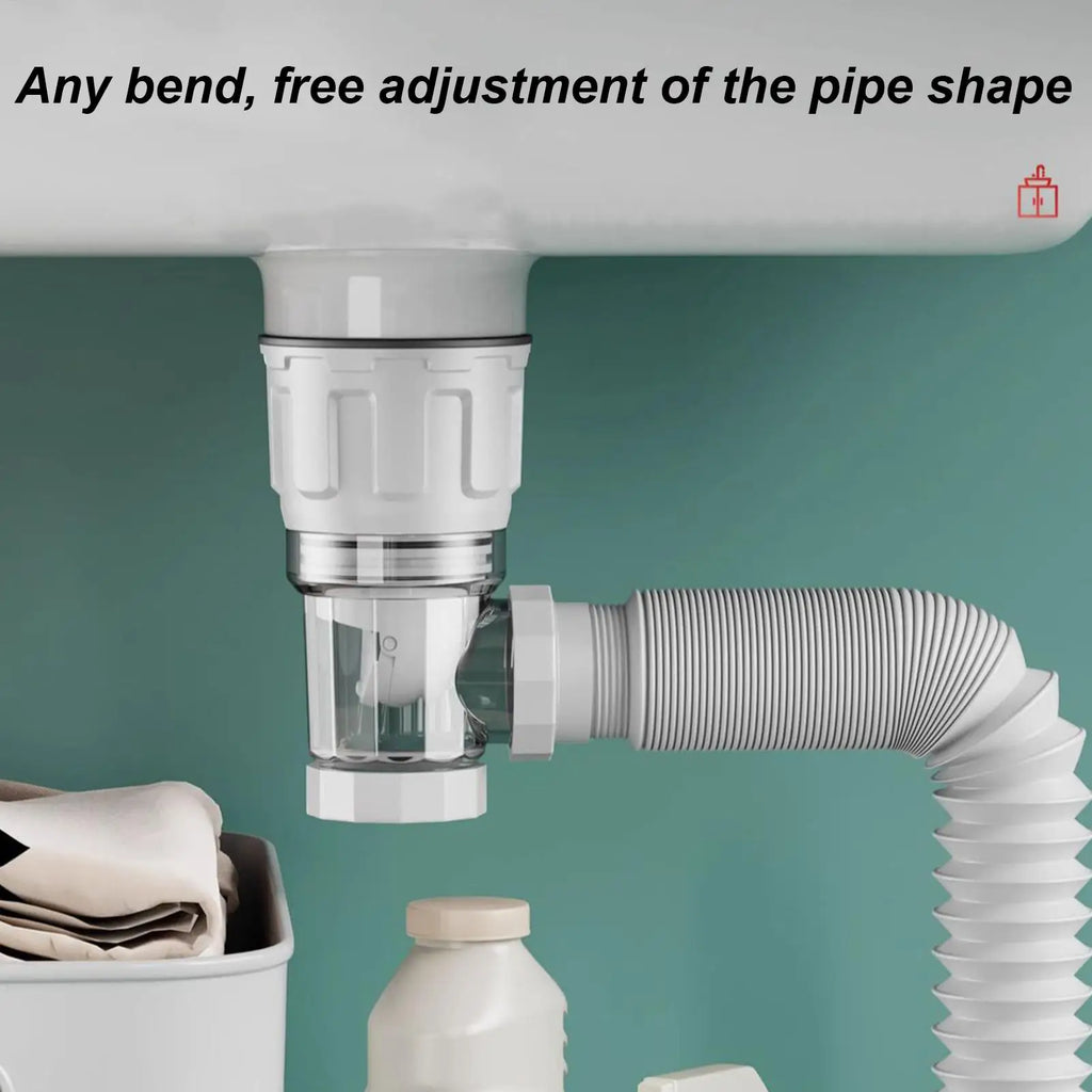 Universal Flexible Sink Drain Pipe Set Retractable Deodorant Drainage Tube Basin Installation For Kitchen Bathroom Accessories Oasis Select