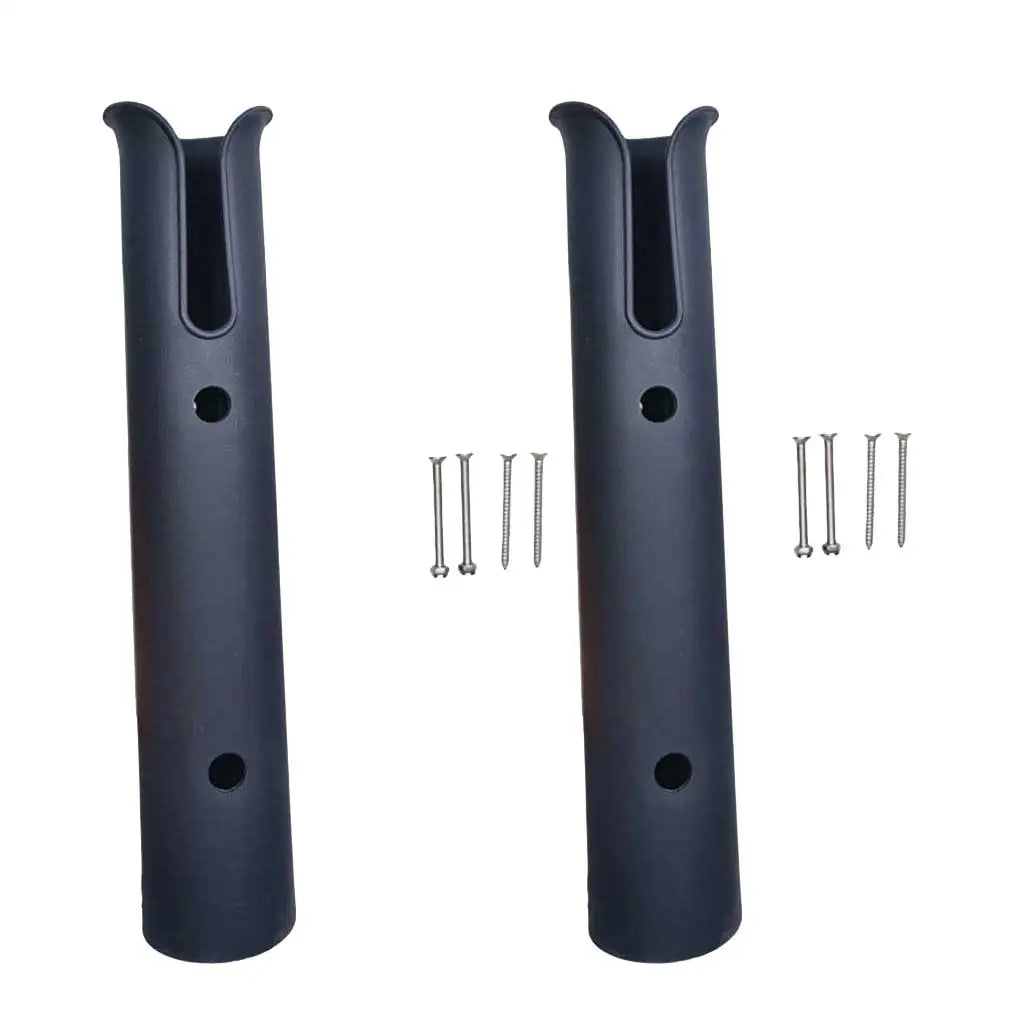 1/2 PCS Marine Boat Yacht Fishing Rod Holder Nylon Mounting Single Tube Flush Mount Boat Rod Holder With Screws Oasis Select black Pcs2