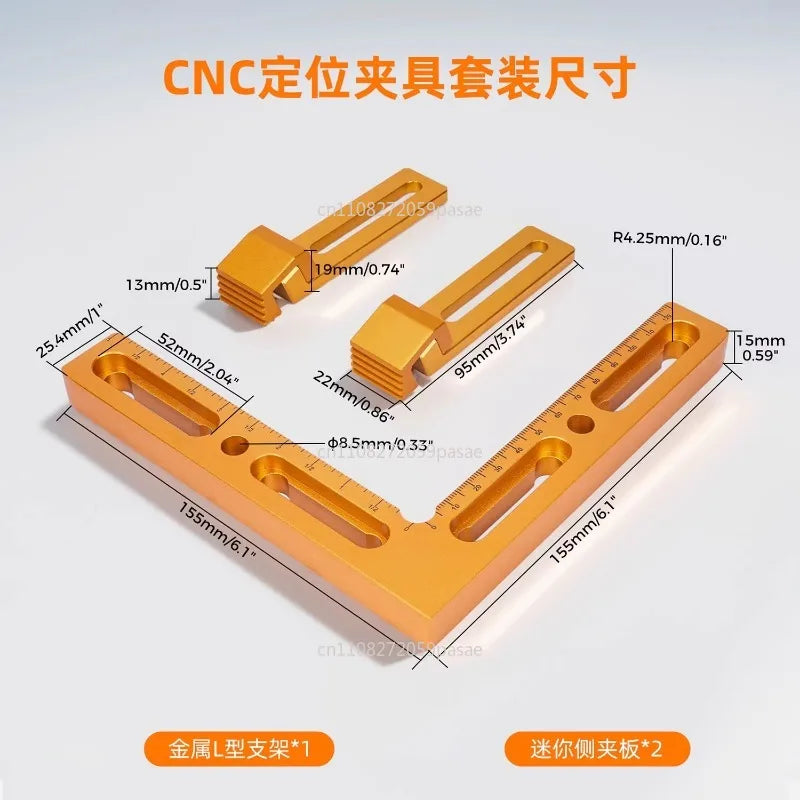 90-Degree Right Angle Clamp with Adjustable Height Gauge for Woodworking Panel Assembly Oasis Select