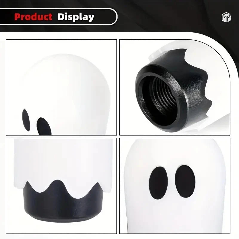 New 86mm Car Halloween Cute Style Gear Shift Knob Ghost Shift Head Knob M8 M10 M12 8 Colors With Adapters Oasis Select