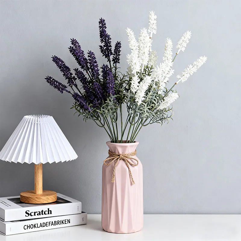 7-Branch 38cm Artificial Lavender Bouquet for Home Table Decor Hotel Wedding Floral Arrangement Fake Flower Oasis Select